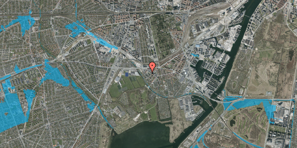 Oversvømmelsesrisiko fra vandløb på Händelsvej 48, st. tv, 2450 København SV