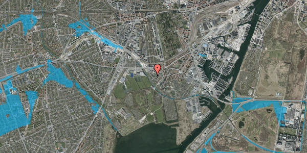 Oversvømmelsesrisiko fra vandløb på Händelsvej 58, st. th, 2450 København SV