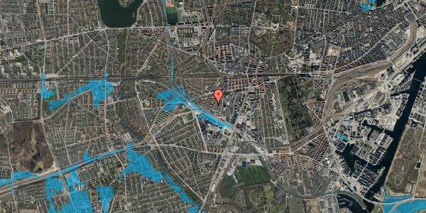 Oversvømmelsesrisiko fra vandløb på Høffdingsvej 67, st. tv, 2500 Valby