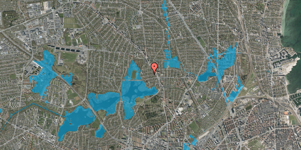 Oversvømmelsesrisiko fra vandløb på Højmosevej 14, 2400 København NV
