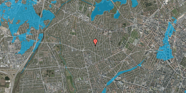 Oversvømmelsesrisiko fra vandløb på Højstrupvej 71, 2700 Brønshøj