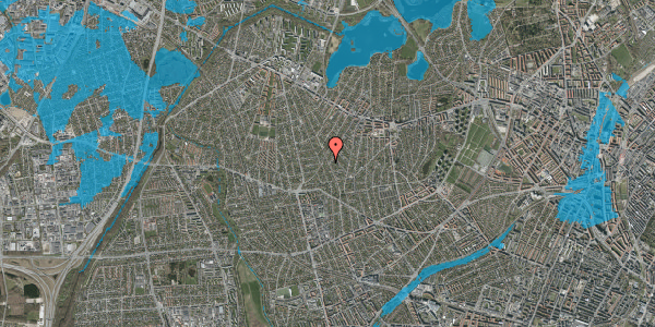 Oversvømmelsesrisiko fra vandløb på Højstrupvej 93A, 2700 Brønshøj