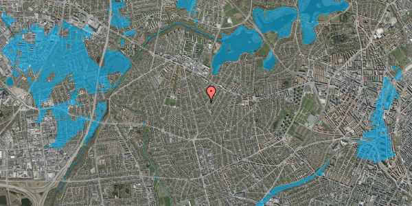 Oversvømmelsesrisiko fra vandløb på Højstrupvej 102, 2700 Brønshøj
