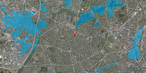 Oversvømmelsesrisiko fra vandløb på Højstrupvej 116, 2700 Brønshøj
