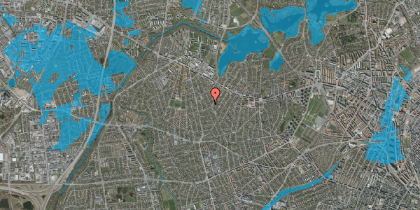 Oversvømmelsesrisiko fra vandløb på Højstrupvej 127, 2700 Brønshøj