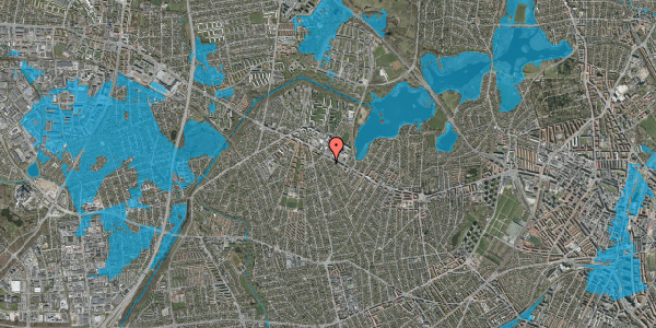 Oversvømmelsesrisiko fra vandløb på Højstrupvej 154, 2700 Brønshøj