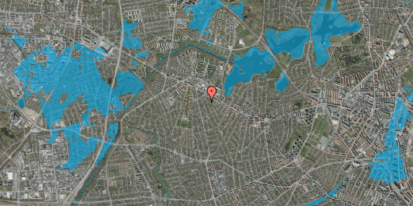 Oversvømmelsesrisiko fra vandløb på Højstrupvej 177, 2700 Brønshøj