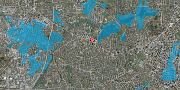 Oversvømmelsesrisiko fra vandløb på Højstrupvej 183, 2700 Brønshøj