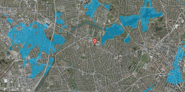Oversvømmelsesrisiko fra vandløb på Højstrupvej 189, 2700 Brønshøj