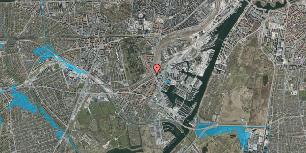 Oversvømmelsesrisiko fra vandløb på Hørdumsgade 1, 1. th, 2450 København SV