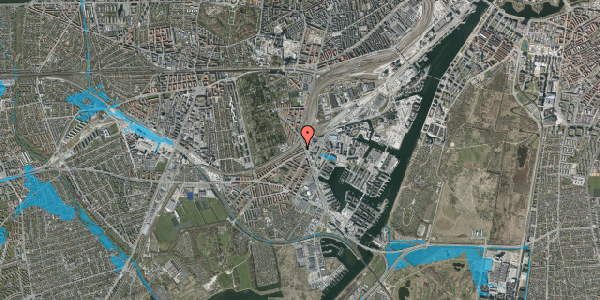 Oversvømmelsesrisiko fra vandløb på Hørdumsgade 5, 1. th, 2450 København SV