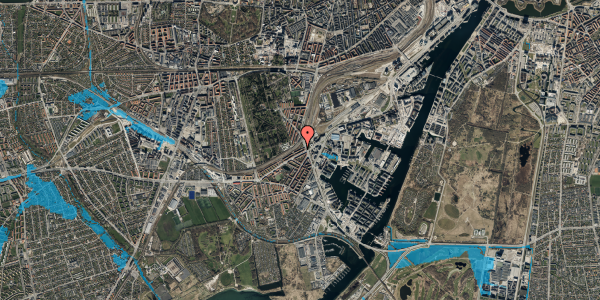Oversvømmelsesrisiko fra vandløb på Hørdumsgade 9, st. tv, 2450 København SV