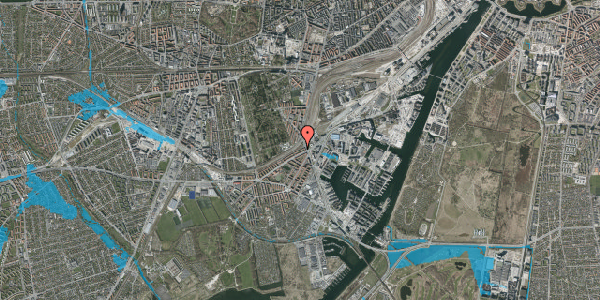 Oversvømmelsesrisiko fra vandløb på Hørdumsgade 9, 2. th, 2450 København SV