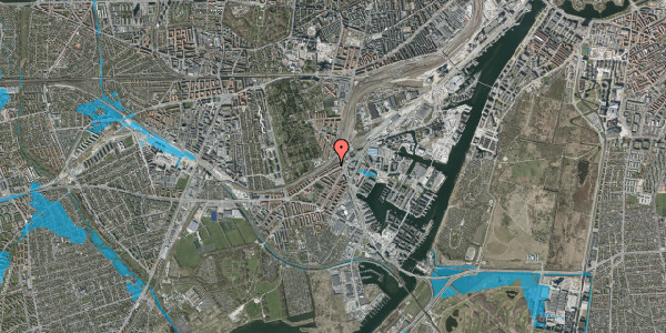 Oversvømmelsesrisiko fra vandløb på Hørdumsgade 11, 1. tv, 2450 København SV
