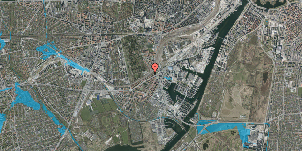 Oversvømmelsesrisiko fra vandløb på Hørdumsgade 15, st. tv, 2450 København SV
