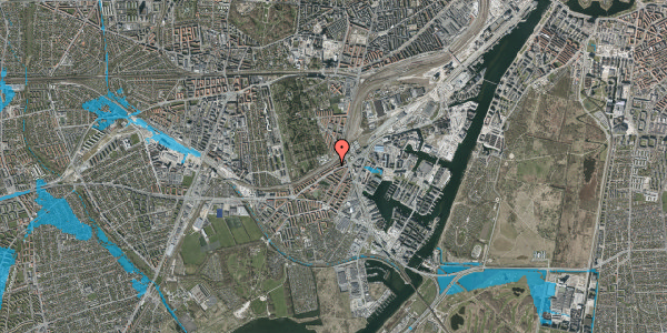 Oversvømmelsesrisiko fra vandløb på Hørdumsgade 21, st. th, 2450 København SV
