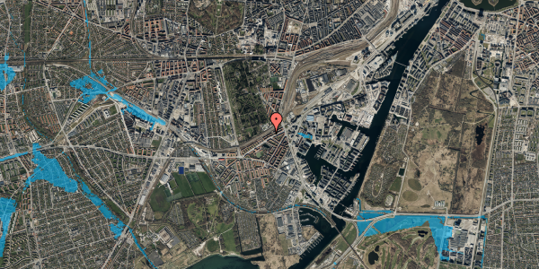 Oversvømmelsesrisiko fra vandløb på Hørdumsgade 27, 1. tv, 2450 København SV