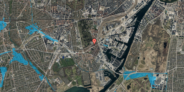 Oversvømmelsesrisiko fra vandløb på Hørdumsgade 37, st. tv, 2450 København SV
