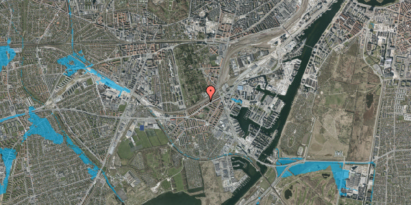 Oversvømmelsesrisiko fra vandløb på Hørdumsgade 39, st. th, 2450 København SV