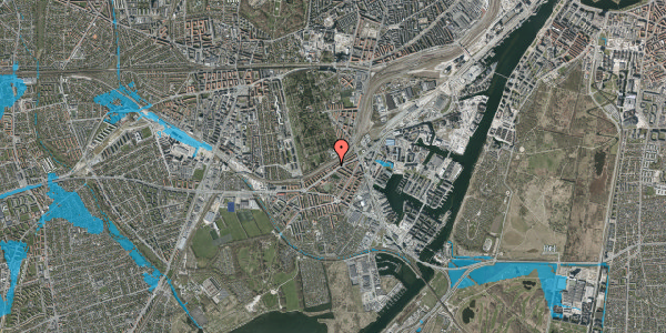 Oversvømmelsesrisiko fra vandløb på Hørdumsgade 41, 1. th, 2450 København SV