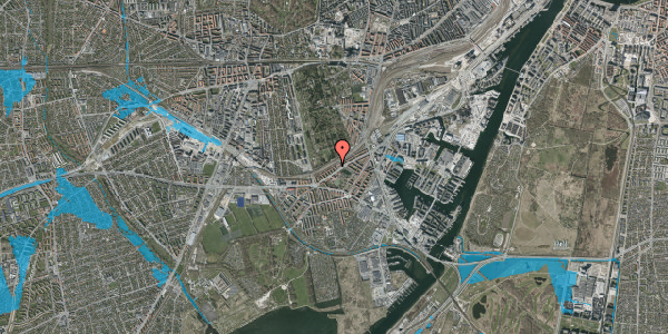 Oversvømmelsesrisiko fra vandløb på Hørdumsgade 53, st. th, 2450 København SV