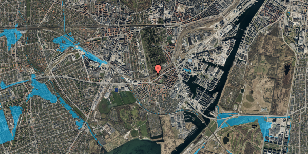 Oversvømmelsesrisiko fra vandløb på Hørdumsgade 71, 1. th, 2450 København SV