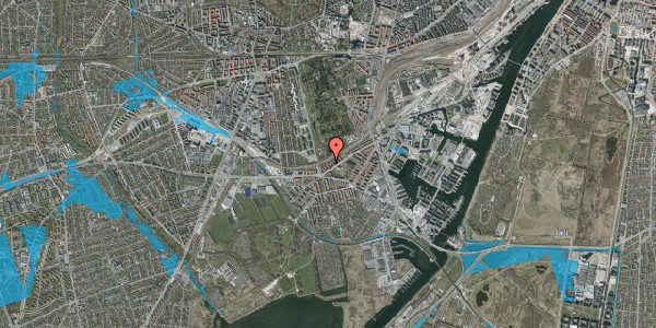 Oversvømmelsesrisiko fra vandløb på Hørdumsgade 71, 2. th, 2450 København SV