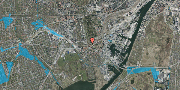 Oversvømmelsesrisiko fra vandløb på Hørdumsgade 73, st. th, 2450 København SV