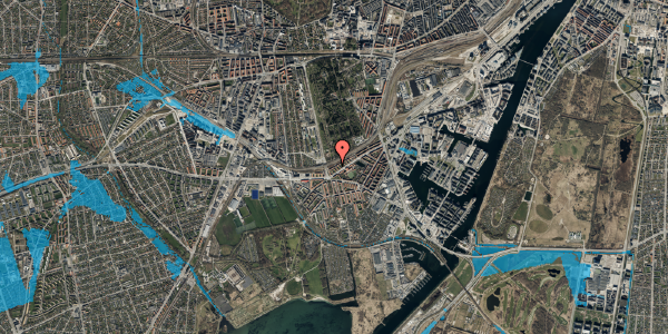 Oversvømmelsesrisiko fra vandløb på Hørdumsgade 75, 2. th, 2450 København SV
