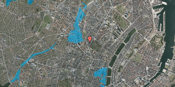Oversvømmelsesrisiko fra vandløb på Hørsholmsgade 22H, 3. th, 2200 København N