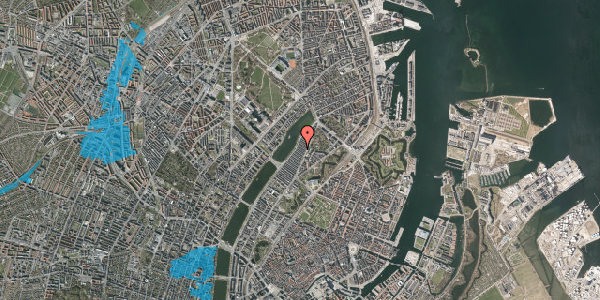 Oversvømmelsesrisiko fra vandløb på Høyensgade 24, 2100 København Ø