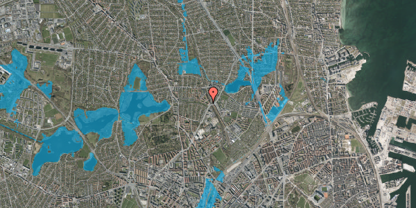 Oversvømmelsesrisiko fra vandløb på Håndværkerhaven 1, 1. tv, 2400 København NV