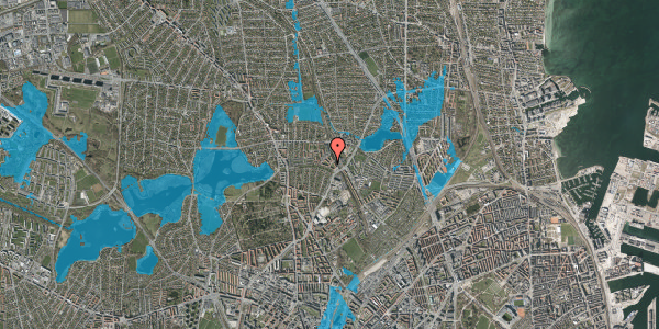 Oversvømmelsesrisiko fra vandløb på Håndværkerhaven 11, st. tv, 2400 København NV