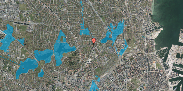 Oversvømmelsesrisiko fra vandløb på Håndværkerhaven 12, 2. mf, 2400 København NV
