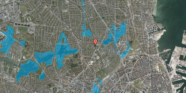 Oversvømmelsesrisiko fra vandløb på Håndværkerhaven 20, 1. tv, 2400 København NV