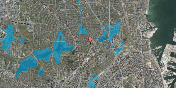 Oversvømmelsesrisiko fra vandløb på Håndværkerhaven 49B, st. 10, 2400 København NV