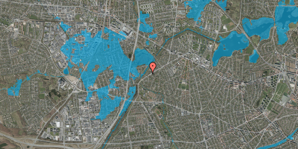 Oversvømmelsesrisiko fra vandløb på Islevhusvej 74, 2700 Brønshøj