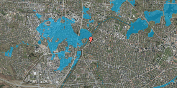 Oversvømmelsesrisiko fra vandløb på Islevhusvej 76, 2700 Brønshøj