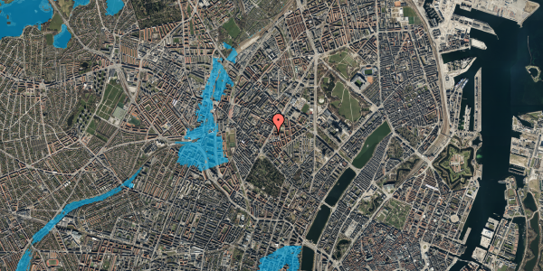 Oversvømmelsesrisiko fra vandløb på Jagtvej 74, 2. th, 2200 København N