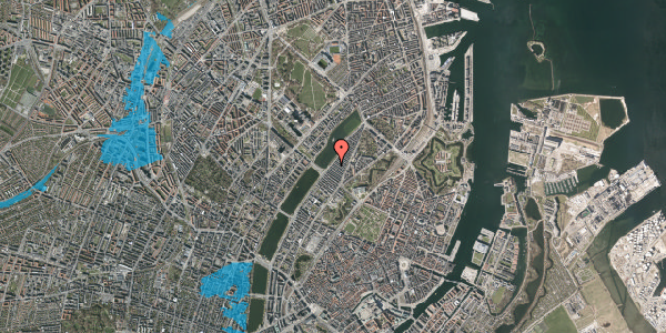 Oversvømmelsesrisiko fra vandløb på Jens Juels Gade 50, 2100 København Ø