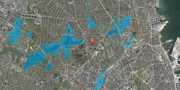 Oversvømmelsesrisiko fra vandløb på Jeppes Allé 5, st. tv, 2400 København NV