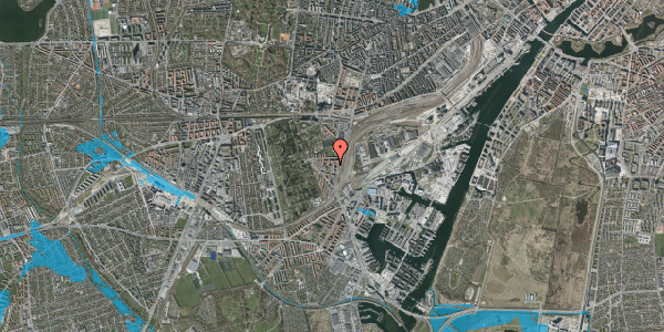 Oversvømmelsesrisiko fra vandløb på Johan Kellers Vej 12, 4. tv, 2450 København SV