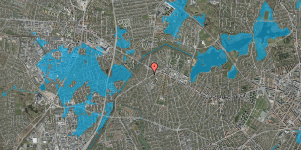Oversvømmelsesrisiko fra vandløb på Jyderupvej 4, 2700 Brønshøj