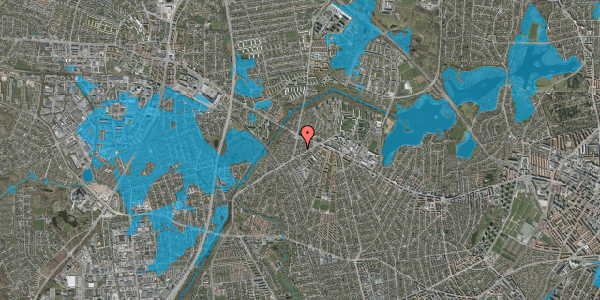 Oversvømmelsesrisiko fra vandløb på Jyderupvej 7, 2700 Brønshøj