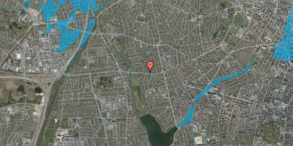Oversvømmelsesrisiko fra vandløb på Jyllingevej 108, 2720 Vanløse