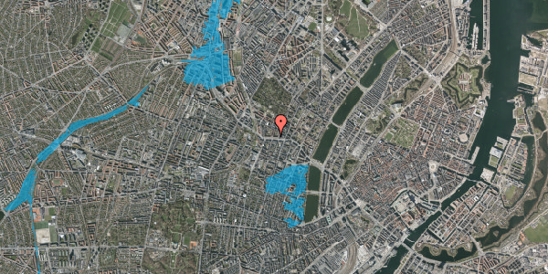 Oversvømmelsesrisiko fra vandløb på Jægergade 13, 3. th, 2200 København N