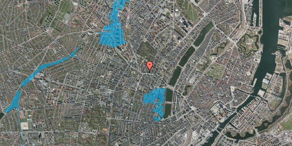 Oversvømmelsesrisiko fra vandløb på Jægergade 16, 1. th, 2200 København N