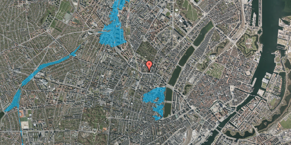 Oversvømmelsesrisiko fra vandløb på Jægergade 18, 1. th, 2200 København N