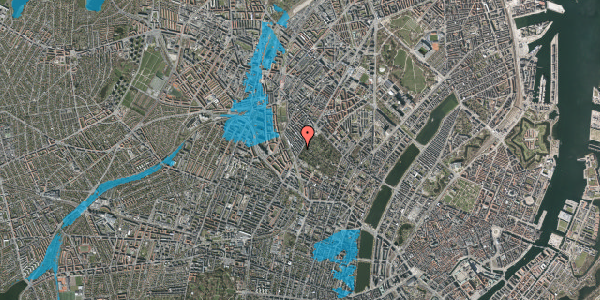 Oversvømmelsesrisiko fra vandløb på Jægersborggade 1, kl. th, 2200 København N