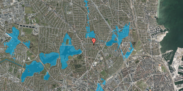 Oversvømmelsesrisiko fra vandløb på Kantorparken 1, 2. th, 2400 København NV